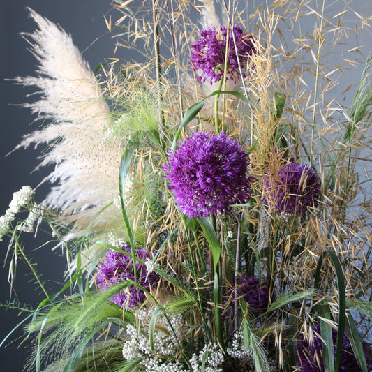 Alium flower interior composition