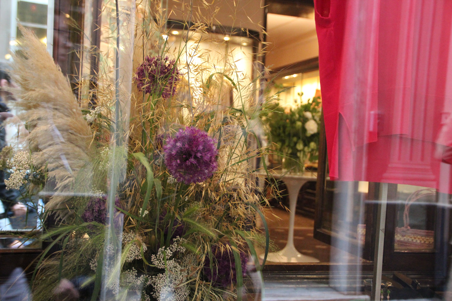 flowers in the clothing shop