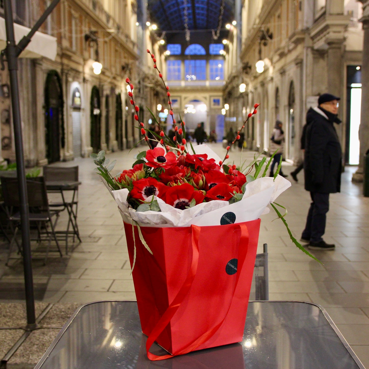 interior flower arrangement Genoa Liguria French Riviera