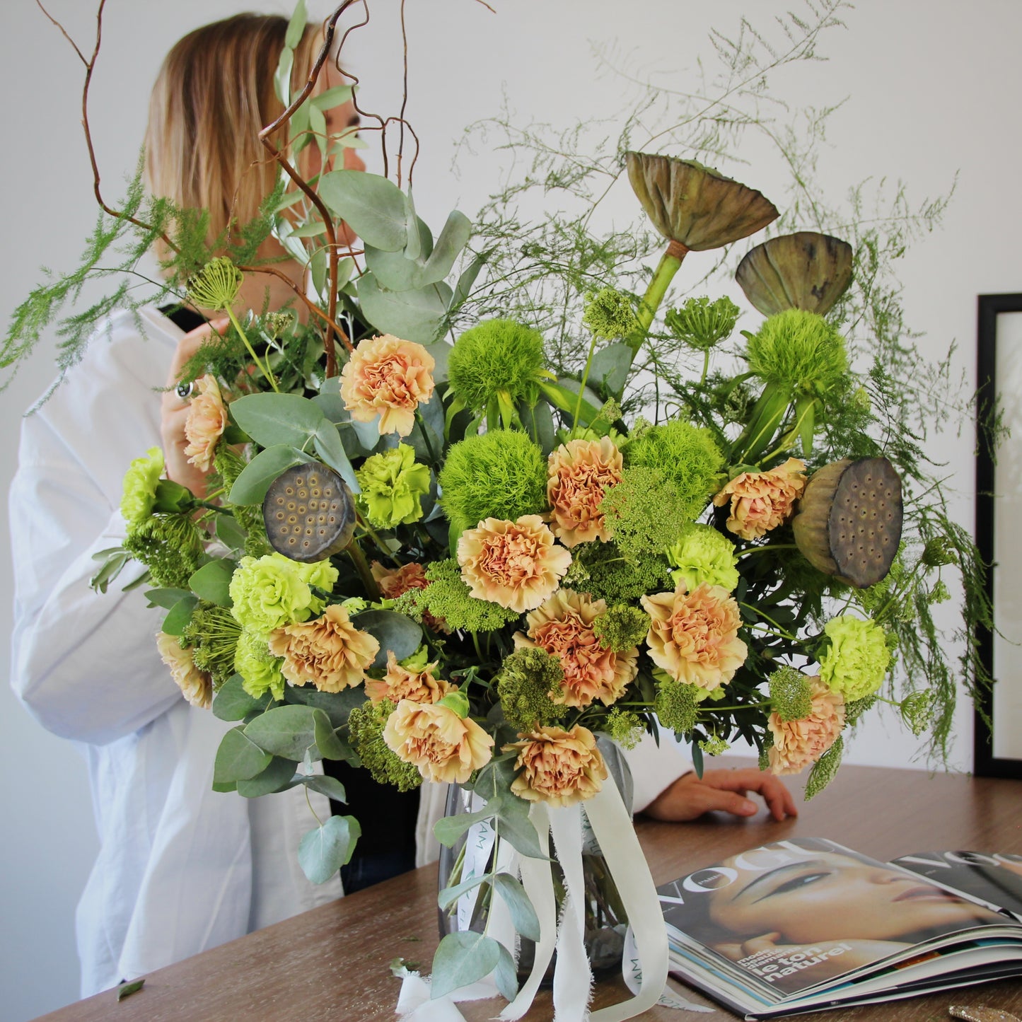 yacht flower arrangement