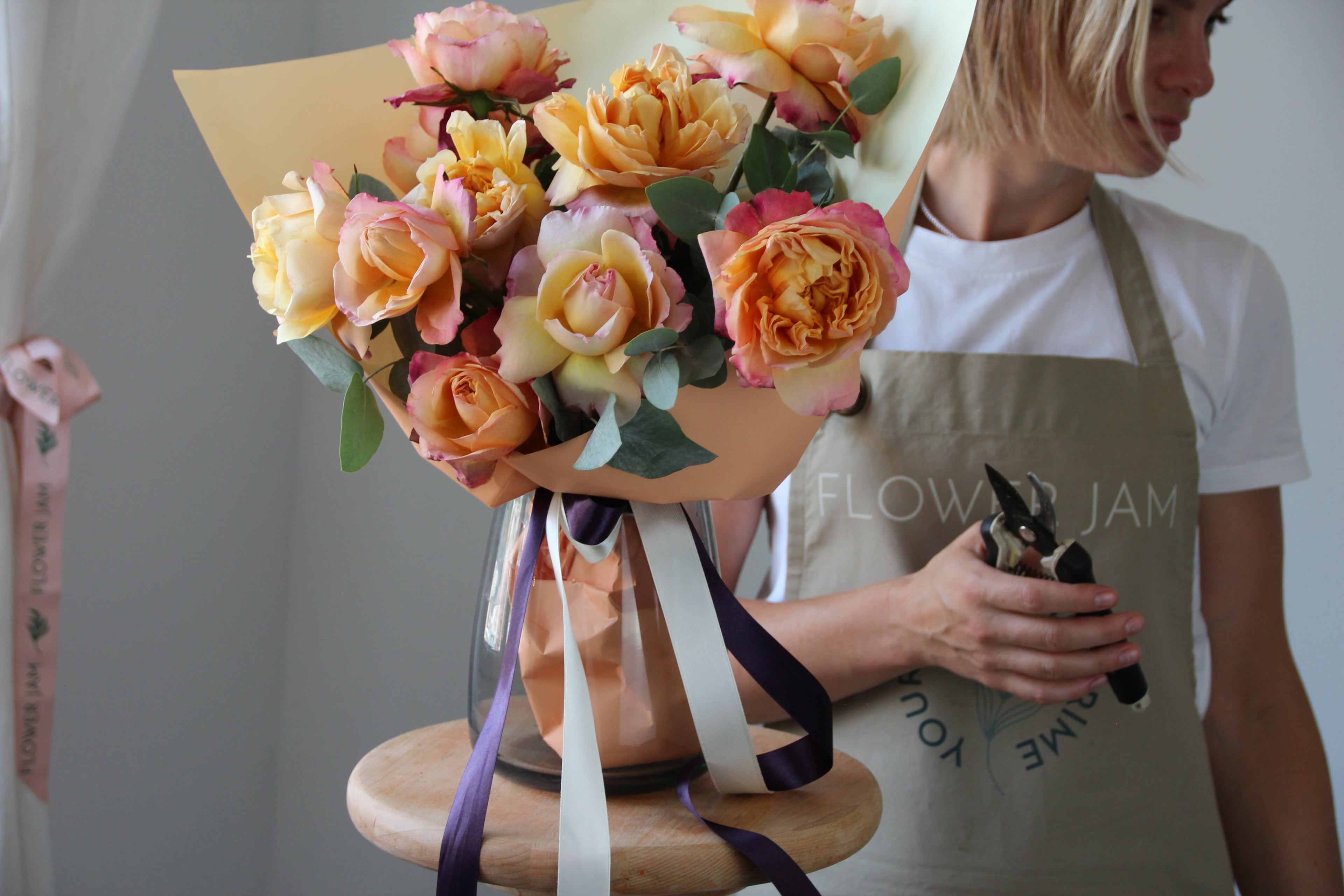 orange garden roses