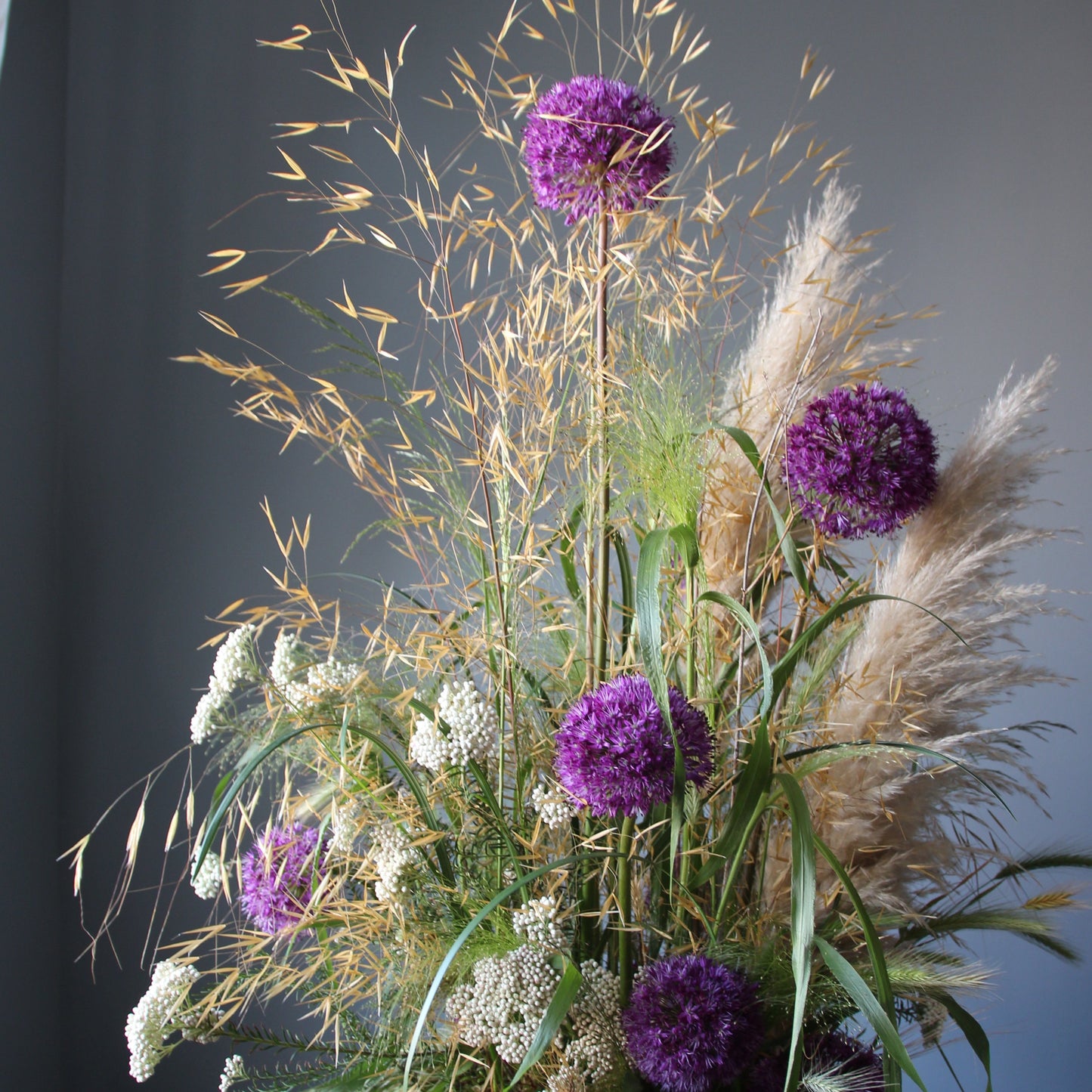 Aliumf pink viola Flower Composition