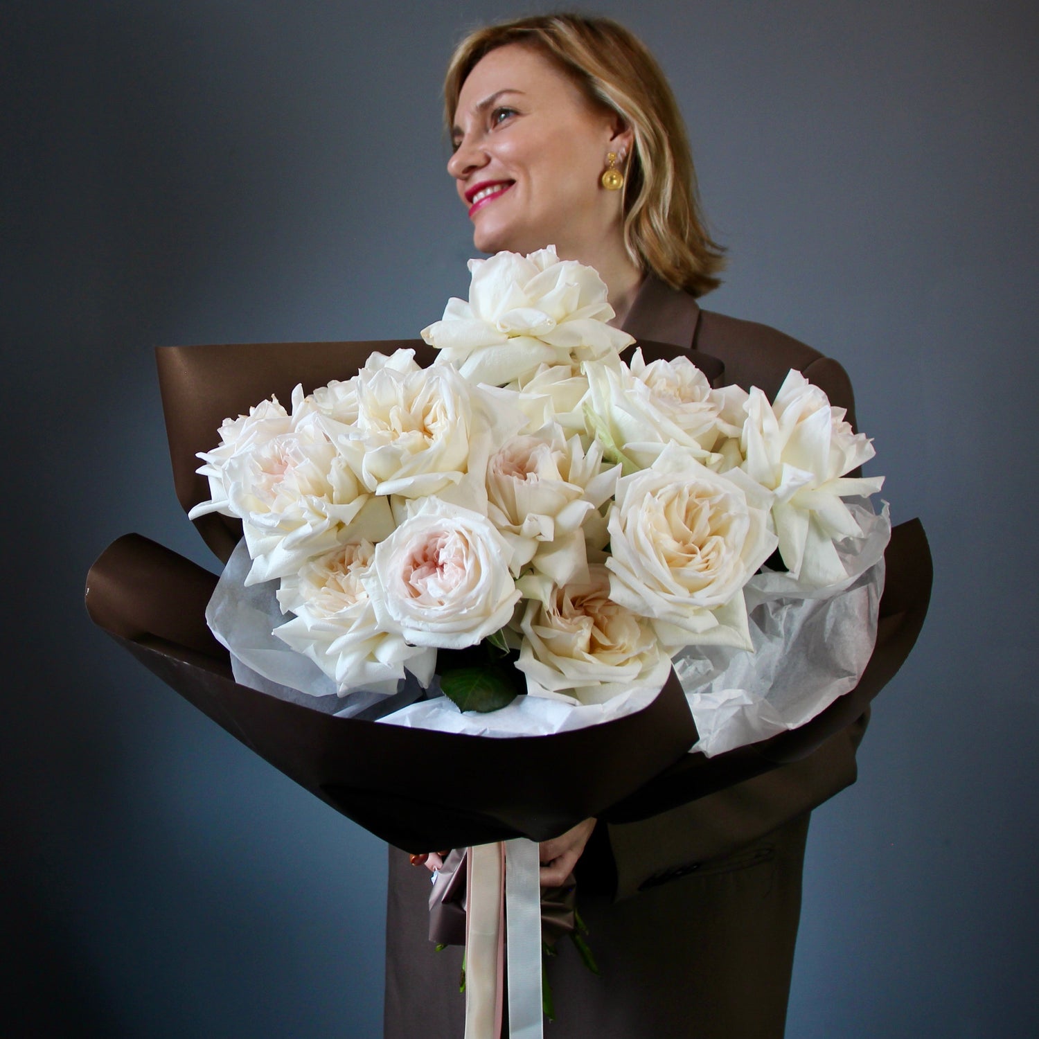 white roses Genoa  Bouquet of Flowers