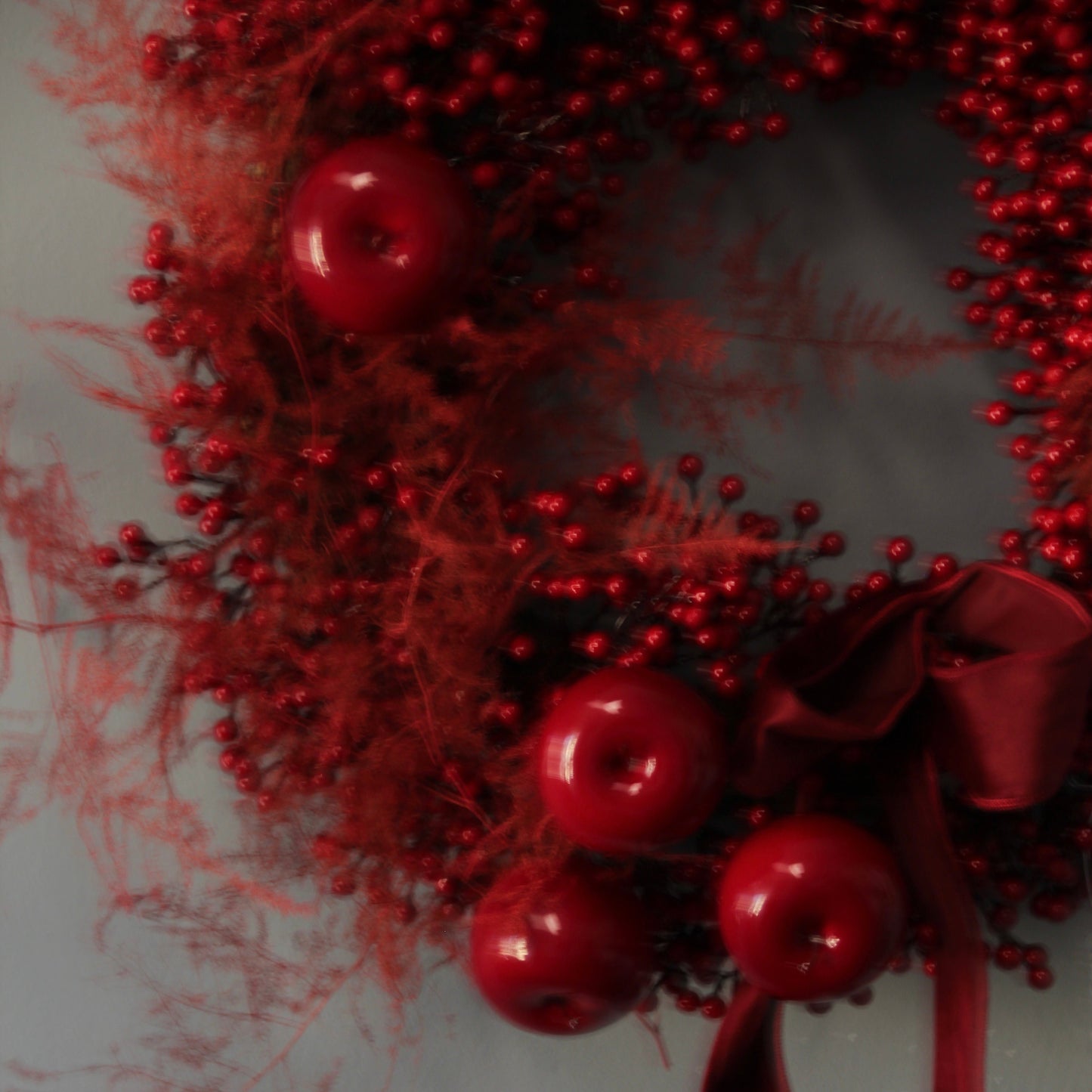 Red Christmas wreath Christmas Wreath
