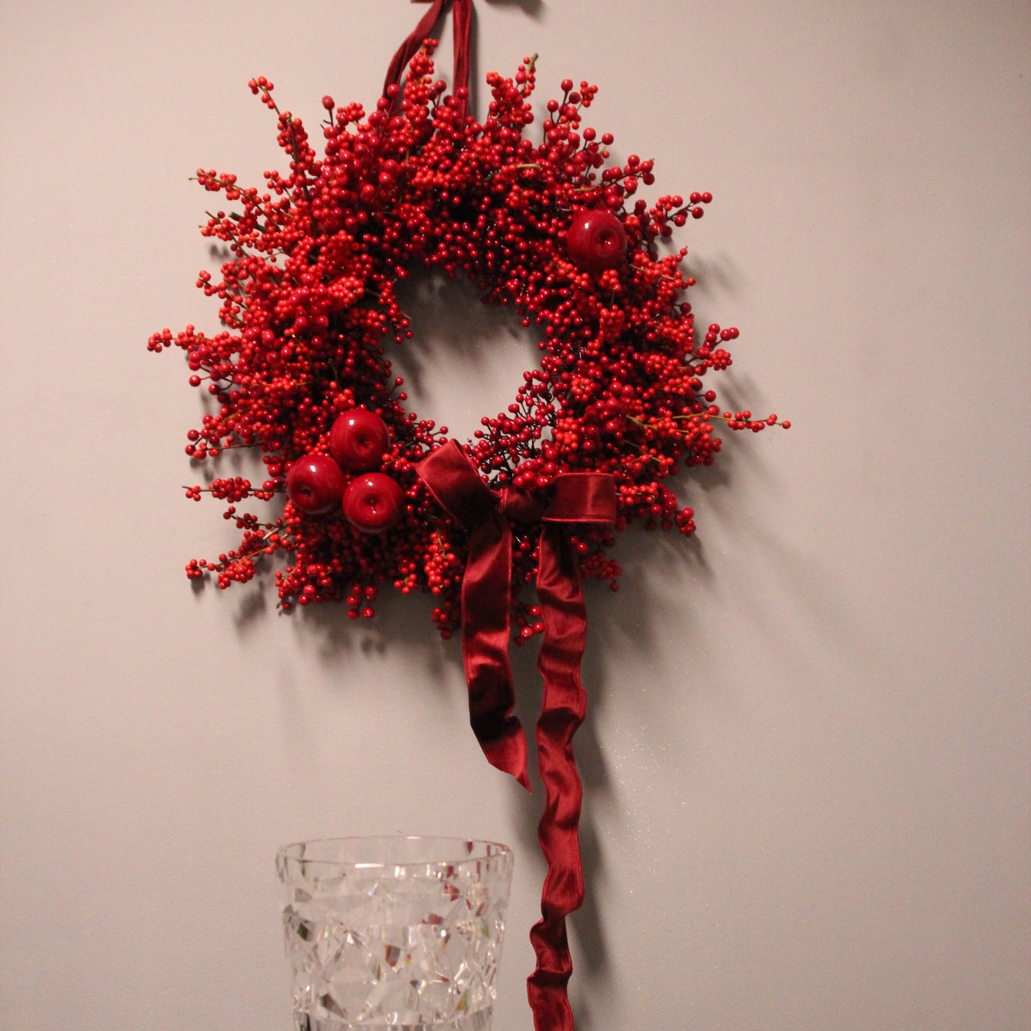 Red Christmas wreath Christmas Wreath