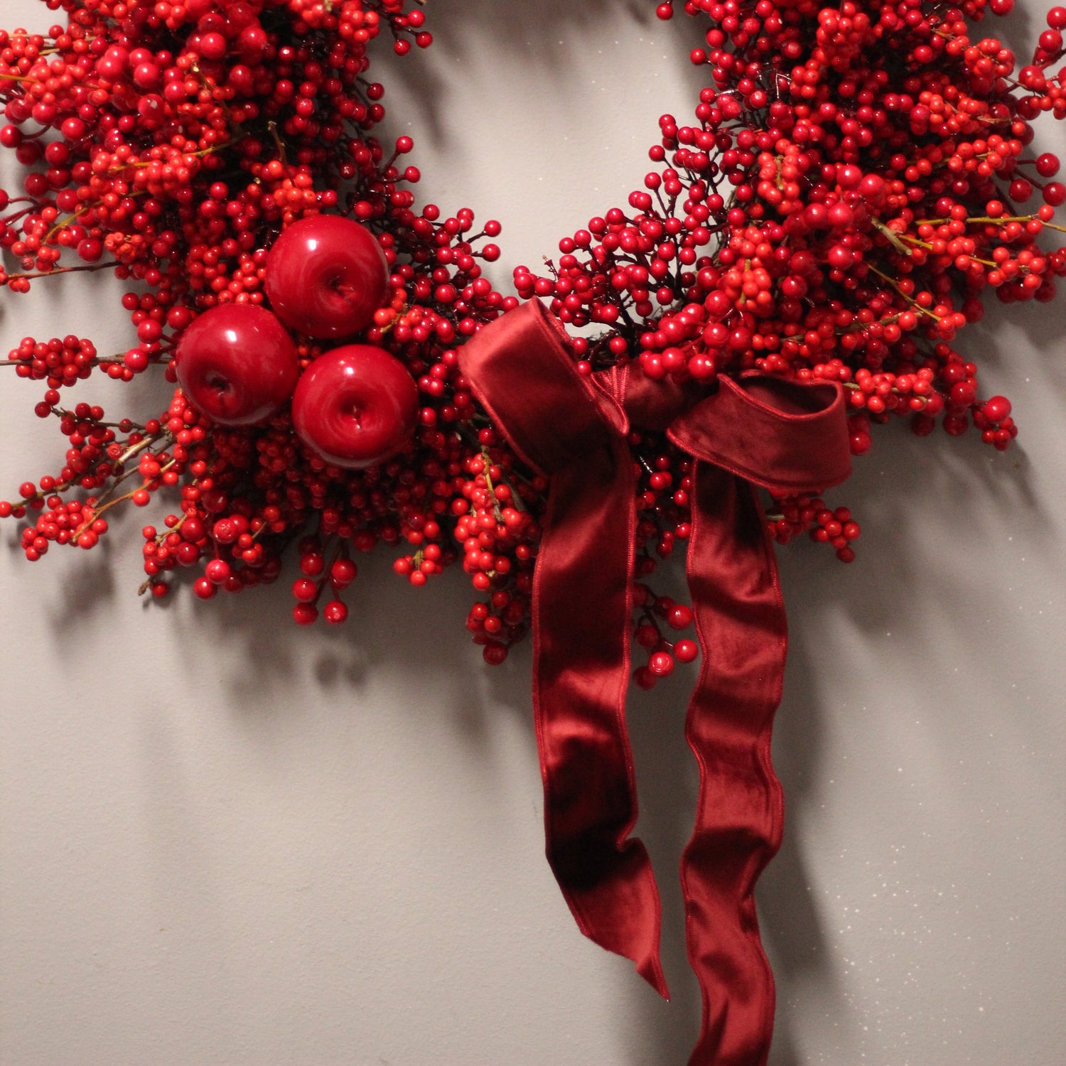 Red Christmas wreath Christmas Wreath
