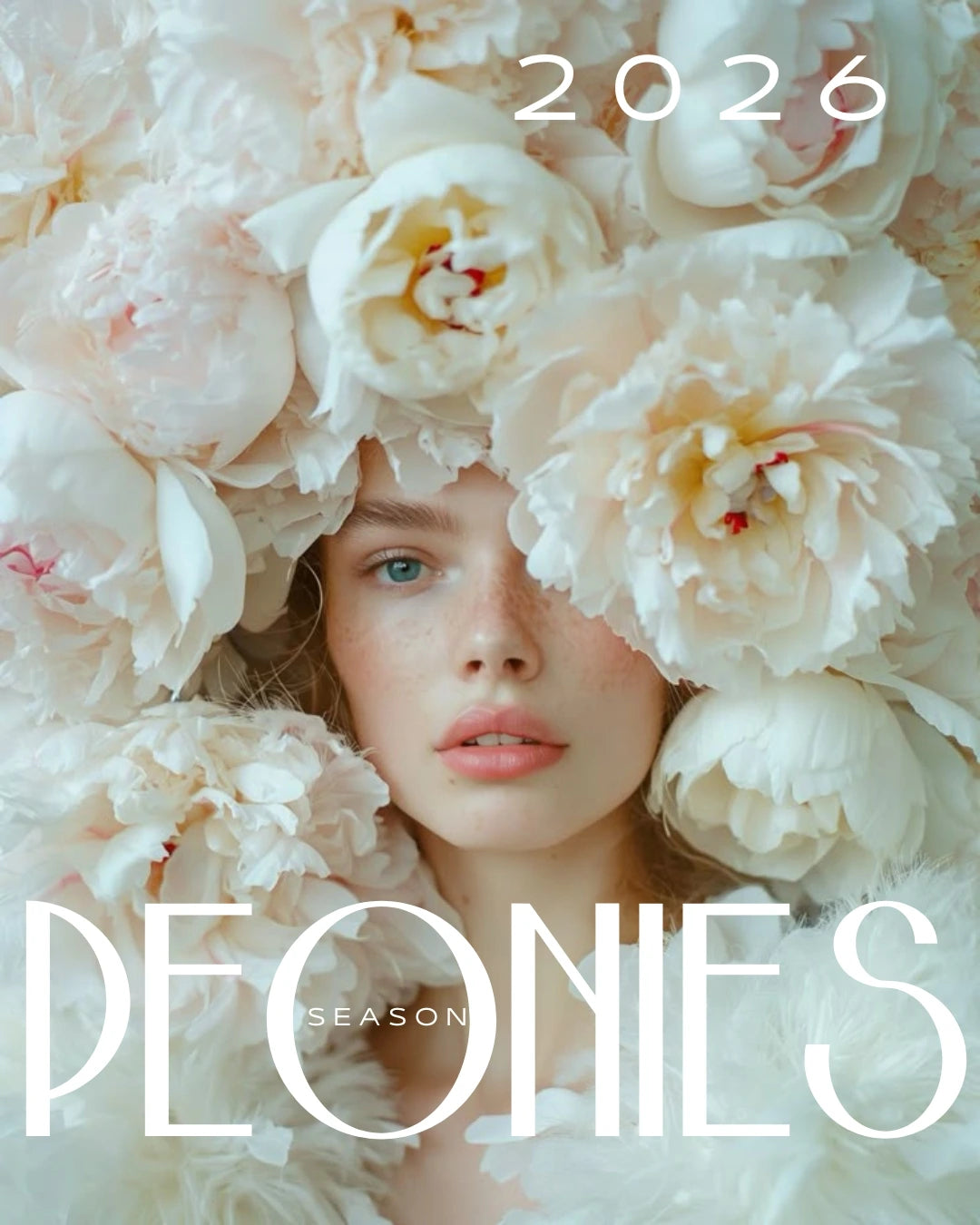 June flowers peonies itali white shop
