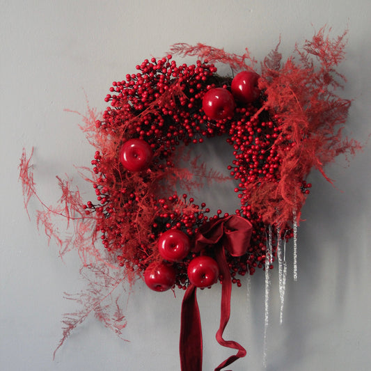 Red Christmas wreath Christmas Wreath