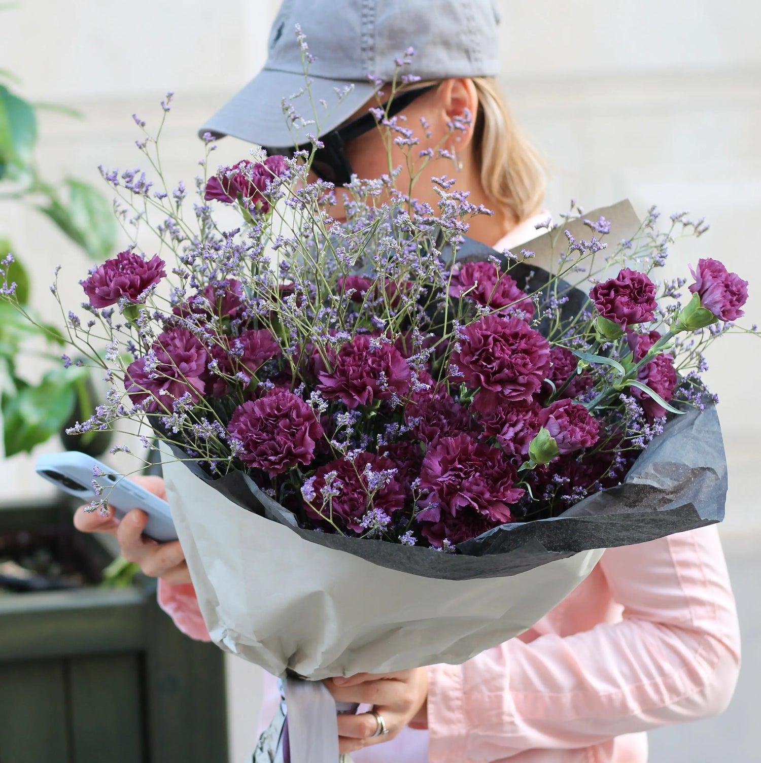ppurple flower bpuquet genoa Bouquet of Flowers