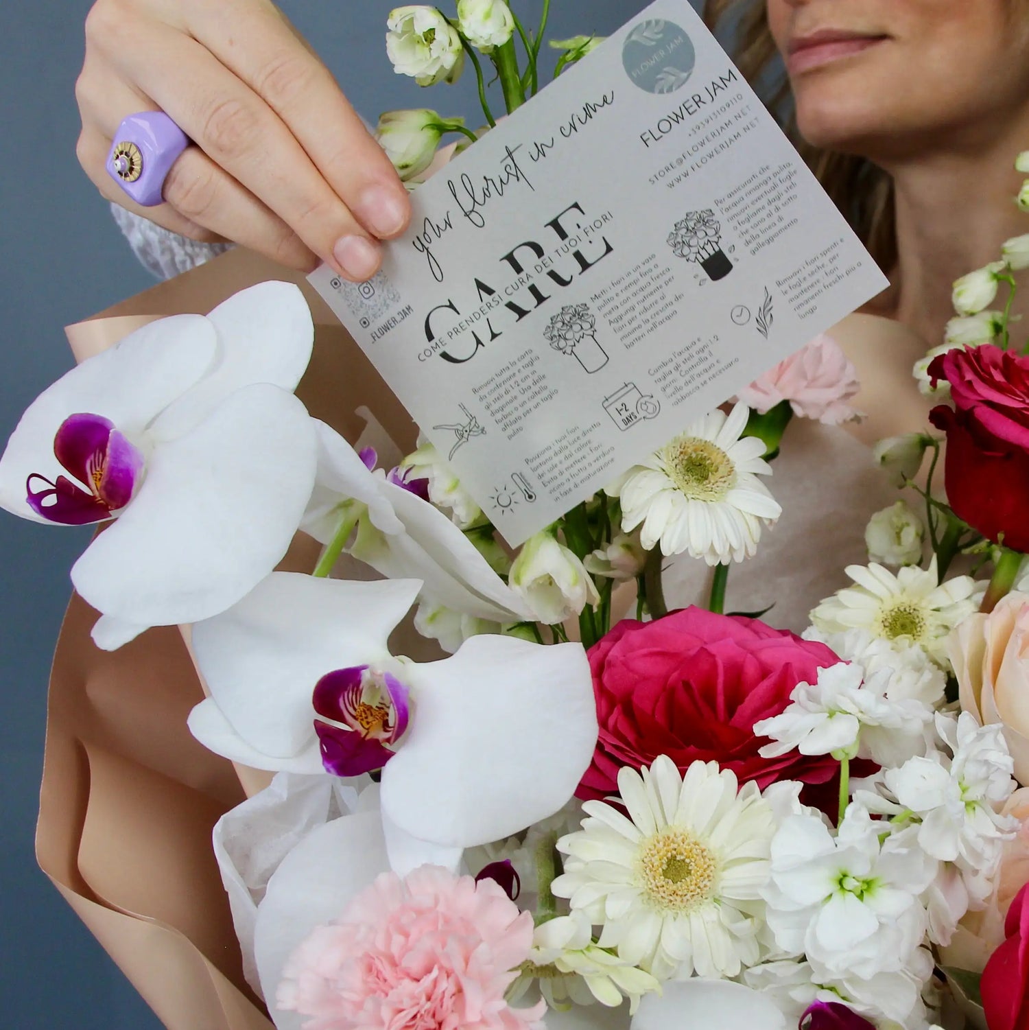 flower care instruction genova Bouquet of Flowers
