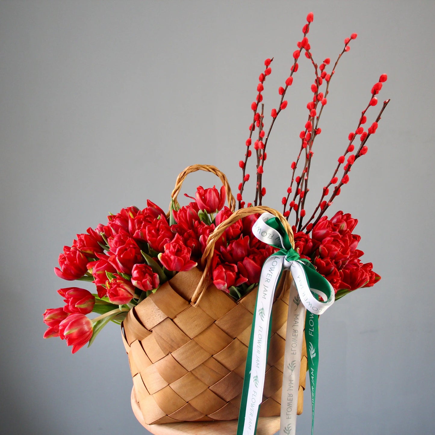 basket of tulips