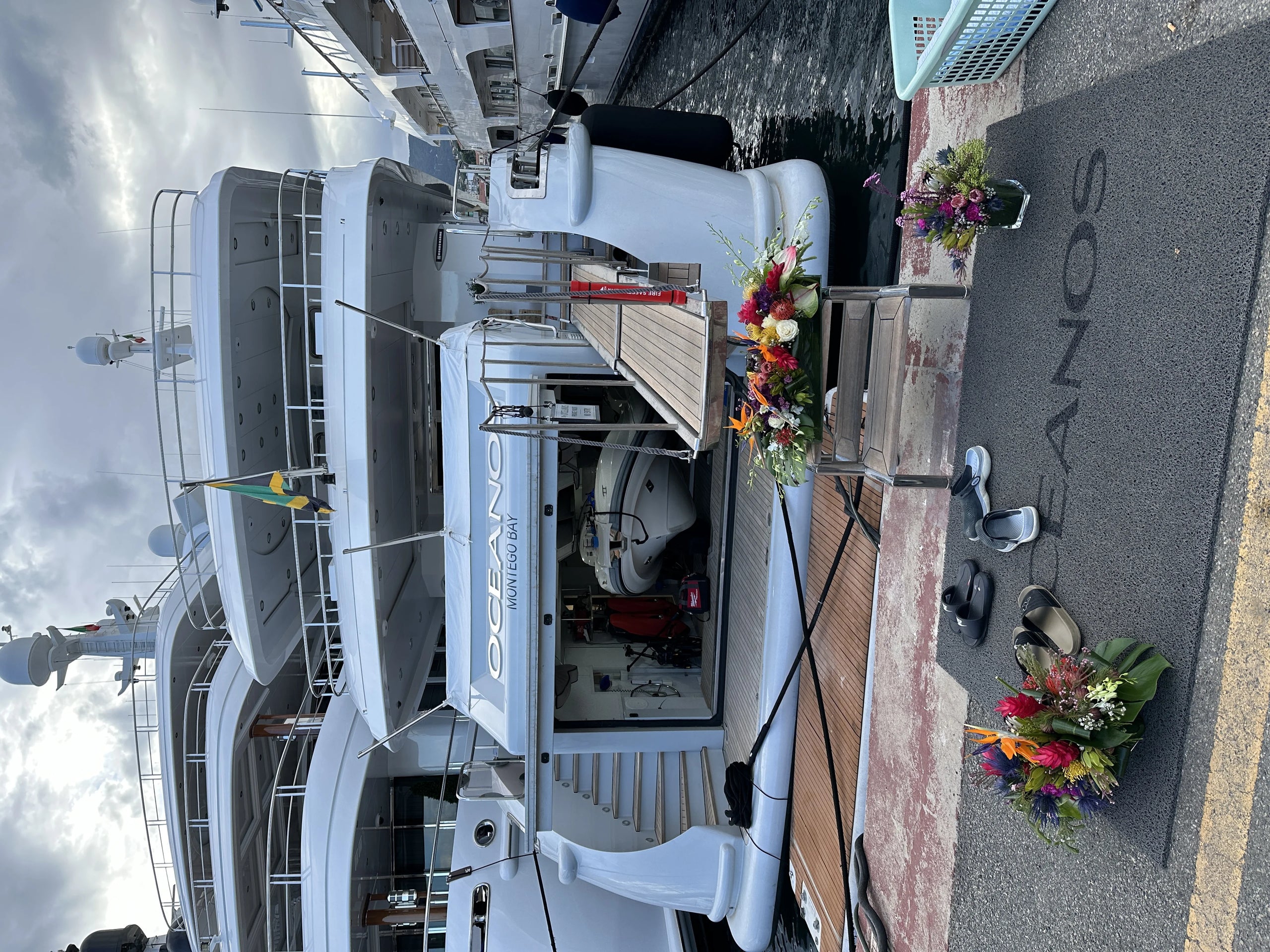 Flowers on the genova dock