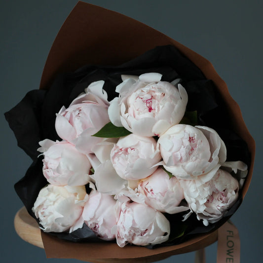 beautiful bouquet if big white peonies