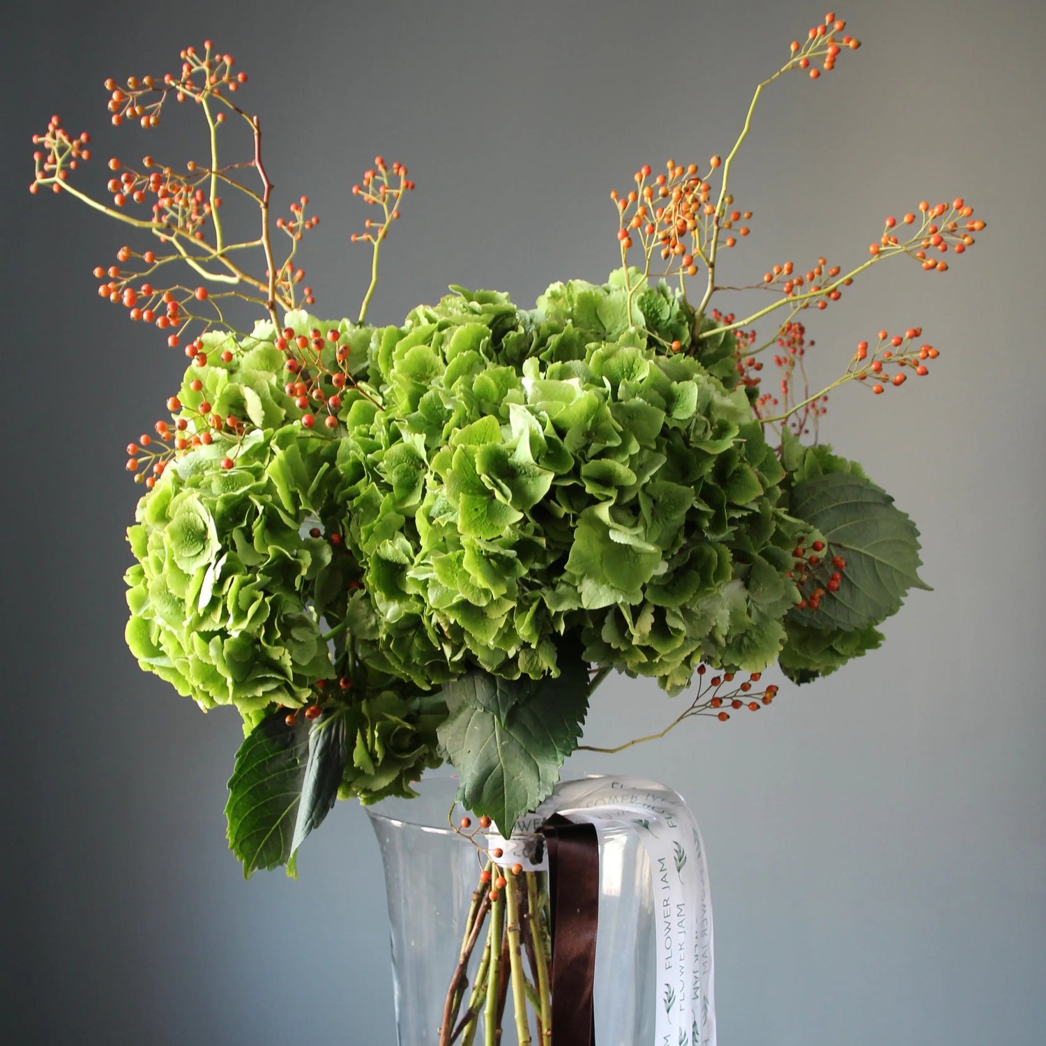 green hydrangea Bouquet of Hydrangea