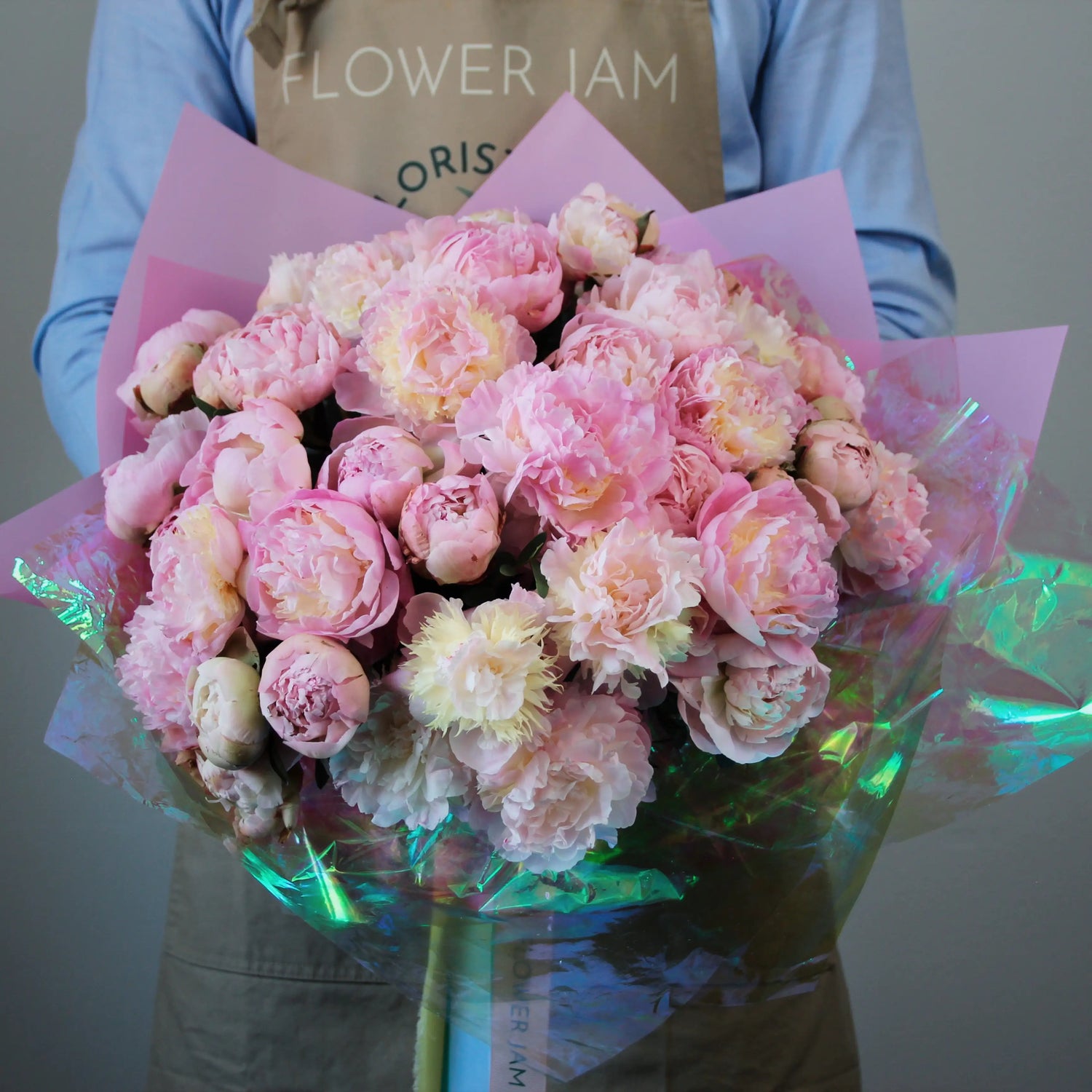 bouquet of pink peonies