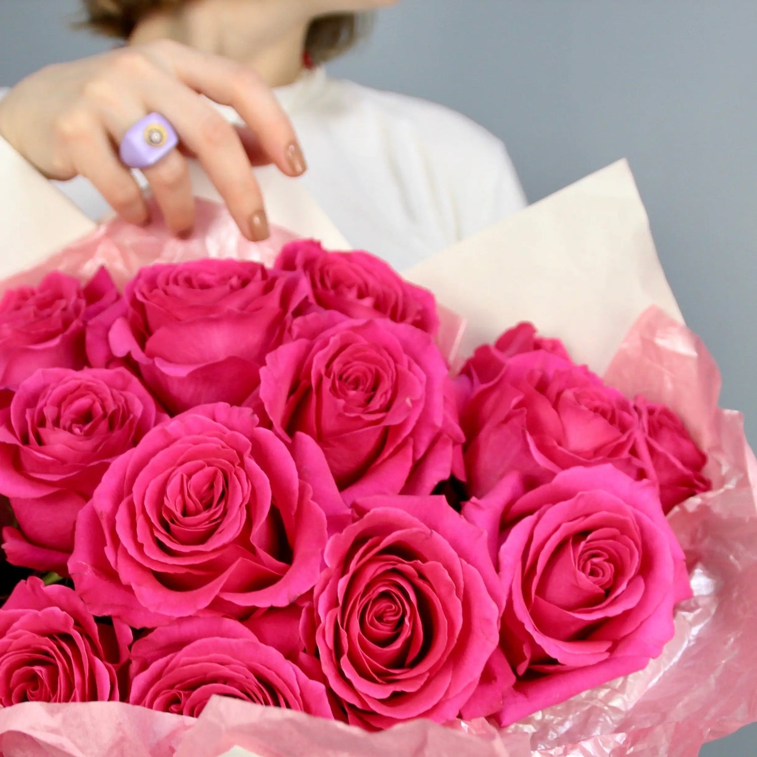 bouquet of pink roses