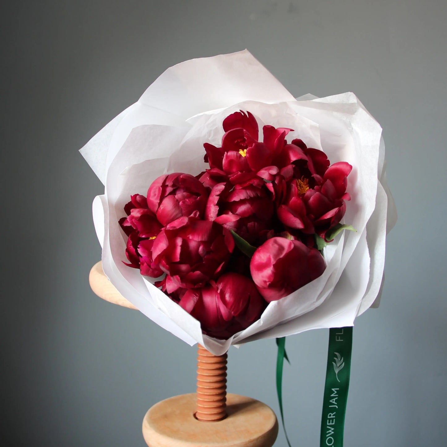 bouquet of red peonies