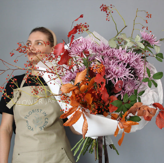 bouquet of big colorful flowers