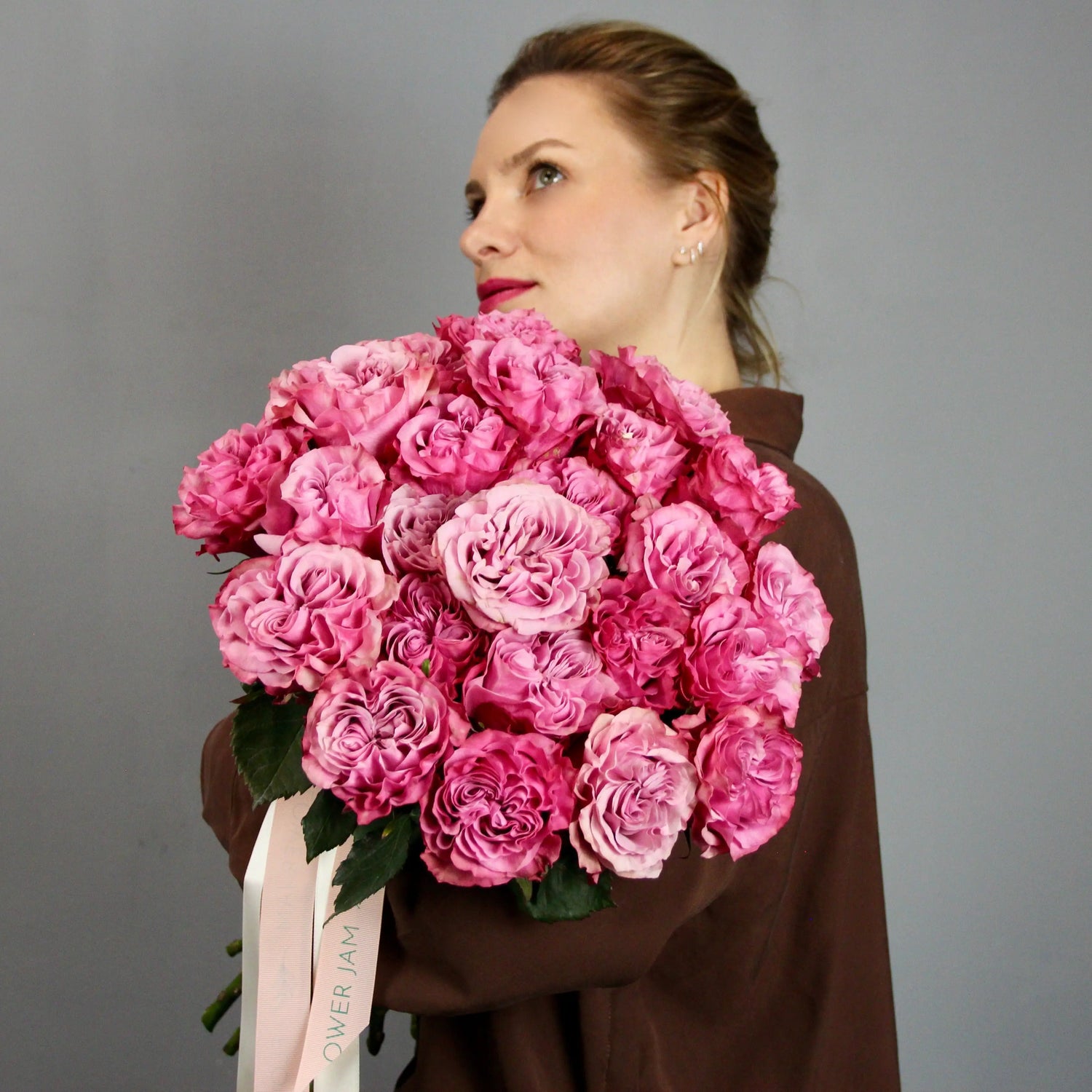 big bouquet of pink garden roses Bouquet of Flowers