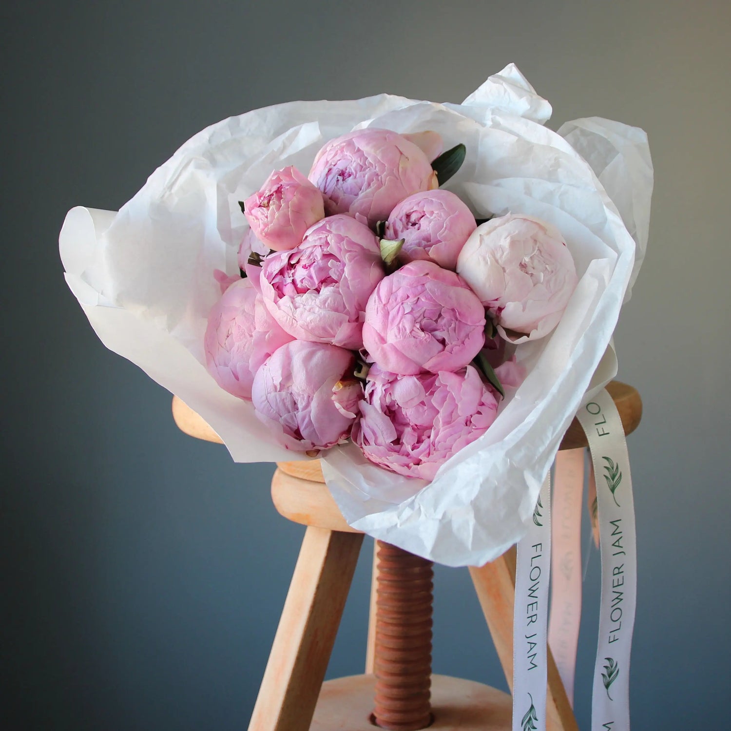 bouquet of pink peonies sarah bernardt