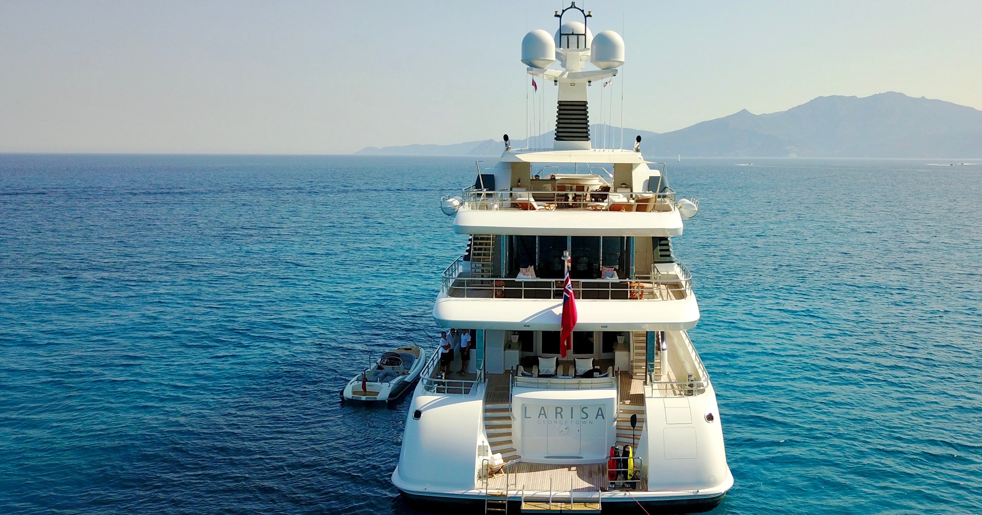 Yacht at  Mediterranean Sean  Genoa 
