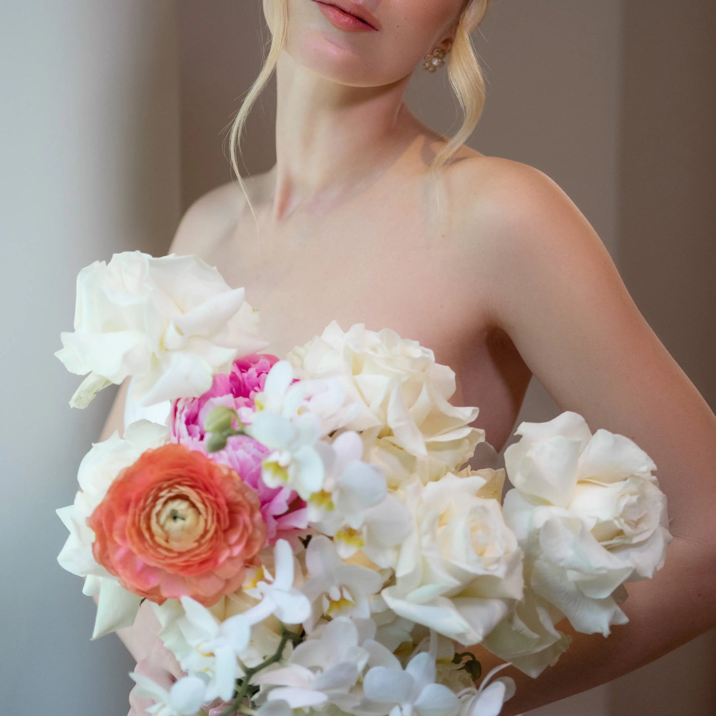bridal bouquet white roses in Genoa Bridal Bouquet