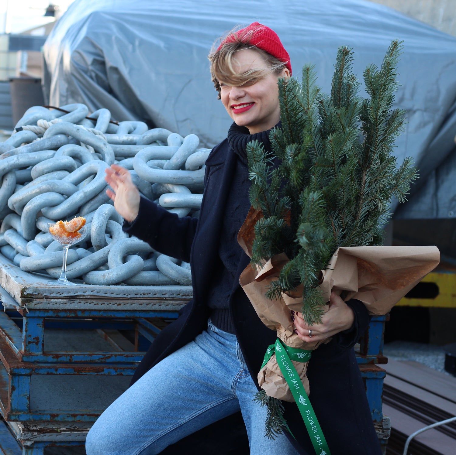 Flower shop in Genoa christmas tree