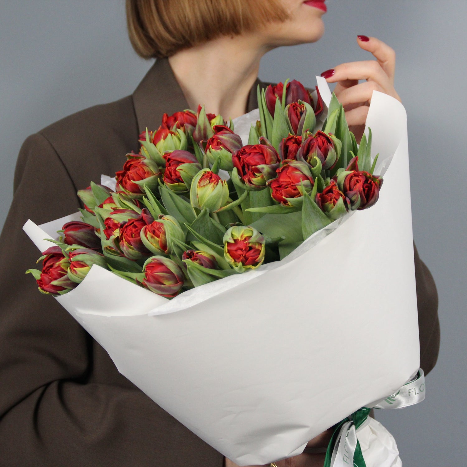 Genoa flower delivery red tulips